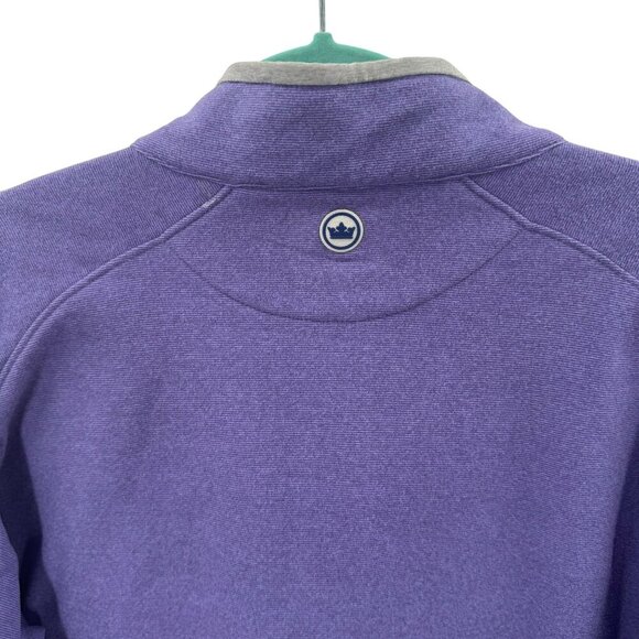Peter Millar Purple 1/4 Zip Fleece Pullover Mens Size L - Picture 6 of 7